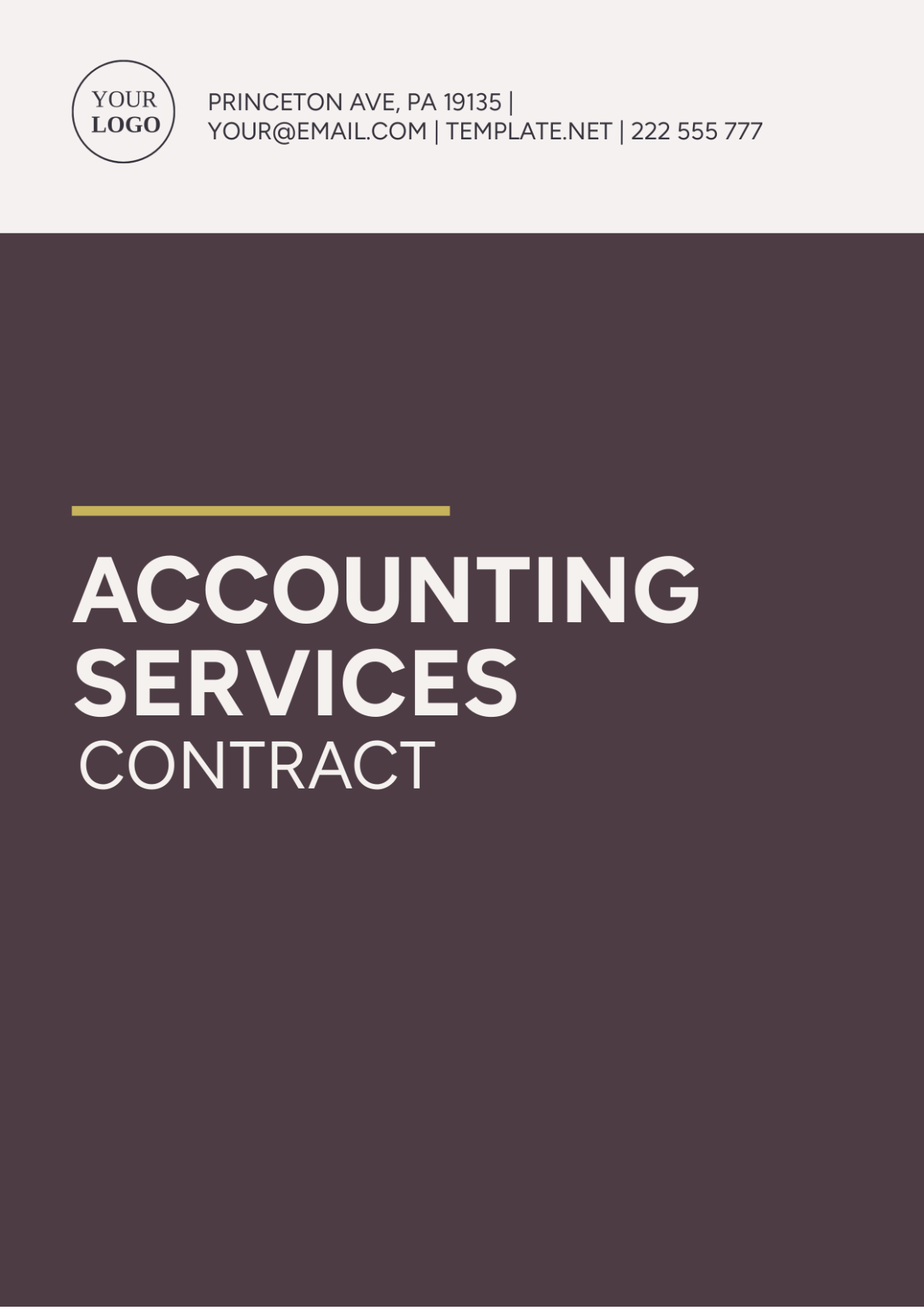 Free Accounting Services Contract Template to Edit Online