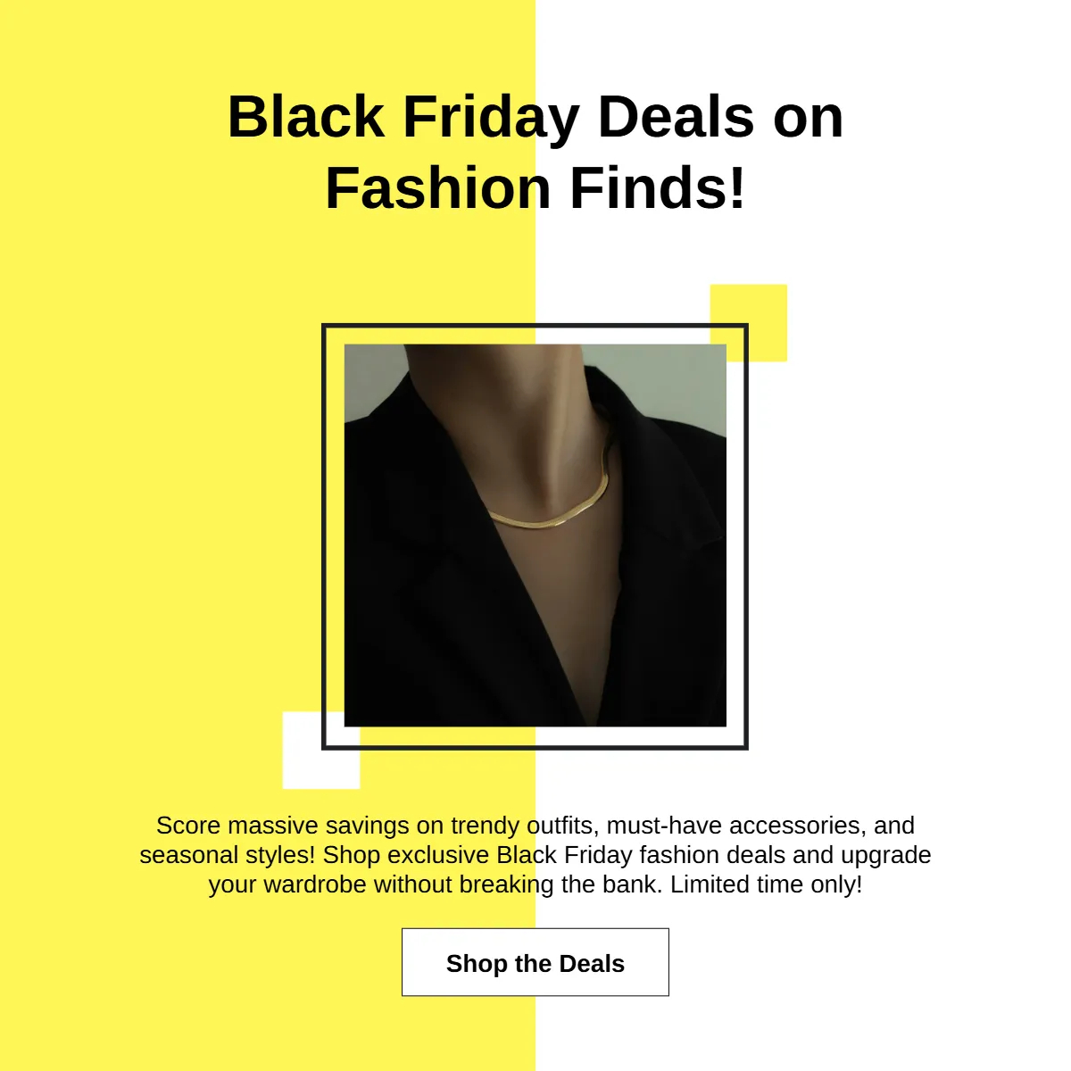 Free Black Friday Fashion Sale Facebook Post Template to Edit Online
