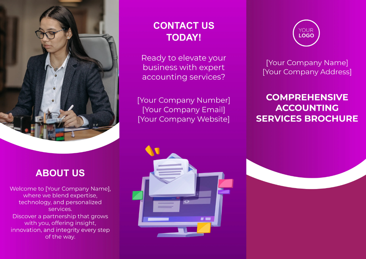 Free Comprehensive Accounting Services Pamphlet Template to Edit Online