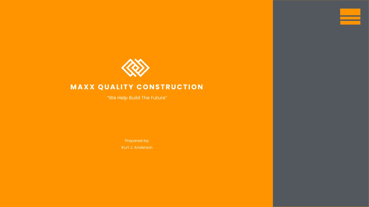 Creative Construction Presentation Template