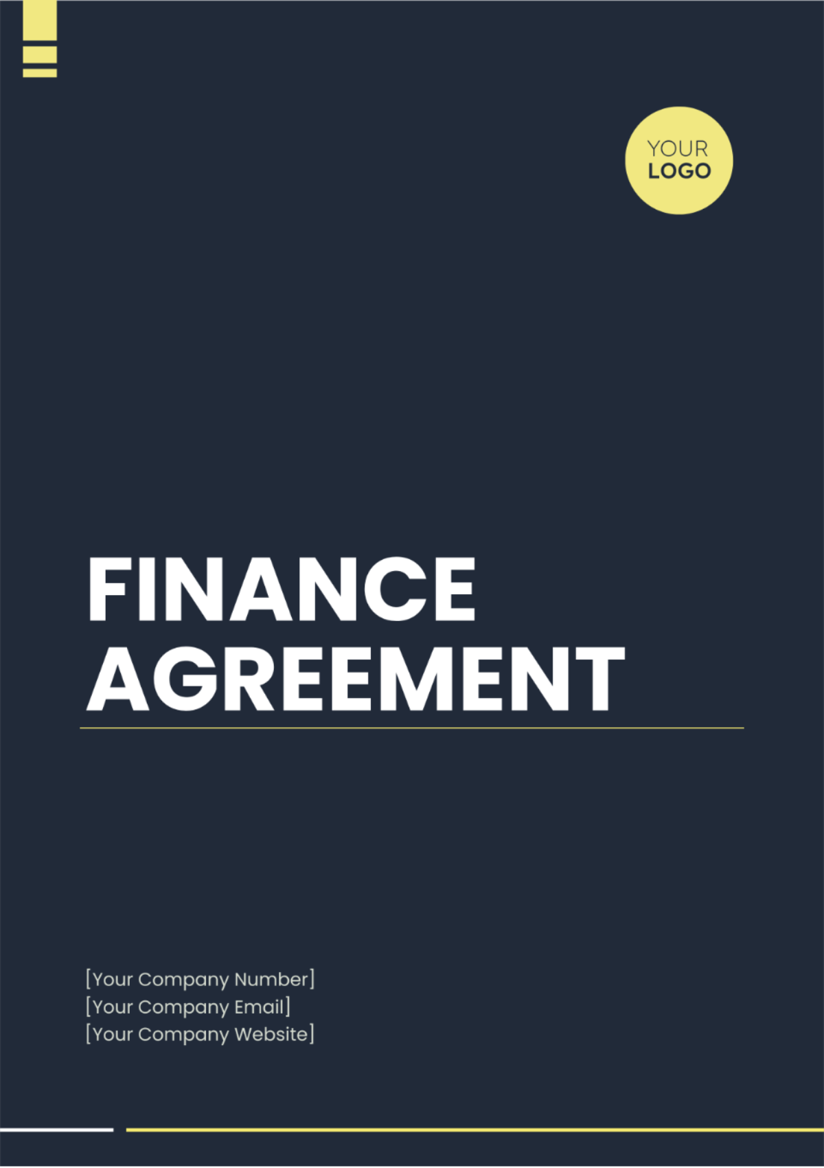 Free Finance Agreement Template to Edit Online