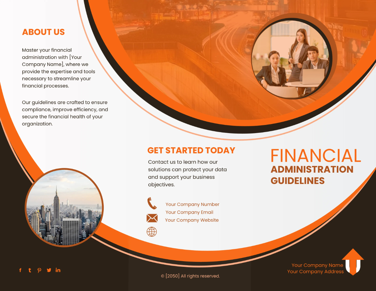 Free Financial Administration Guidelines Brochure Template to Edit Online