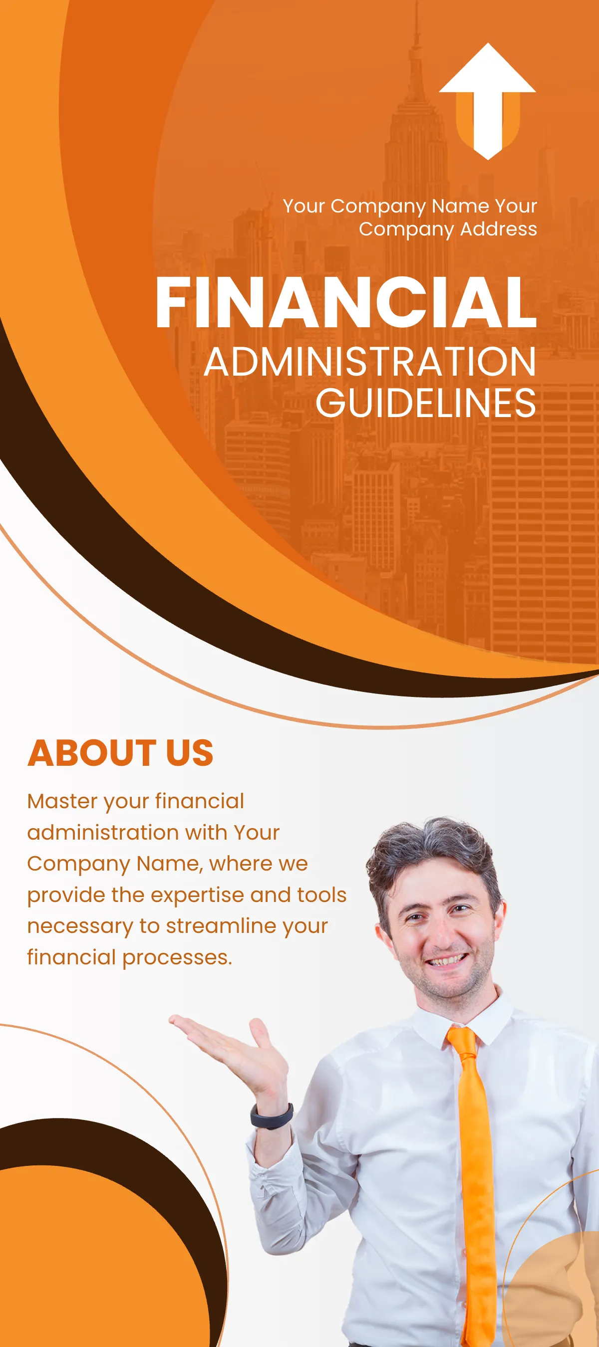 Free Financial Administration Guidelines Rack Card Template to Edit Online