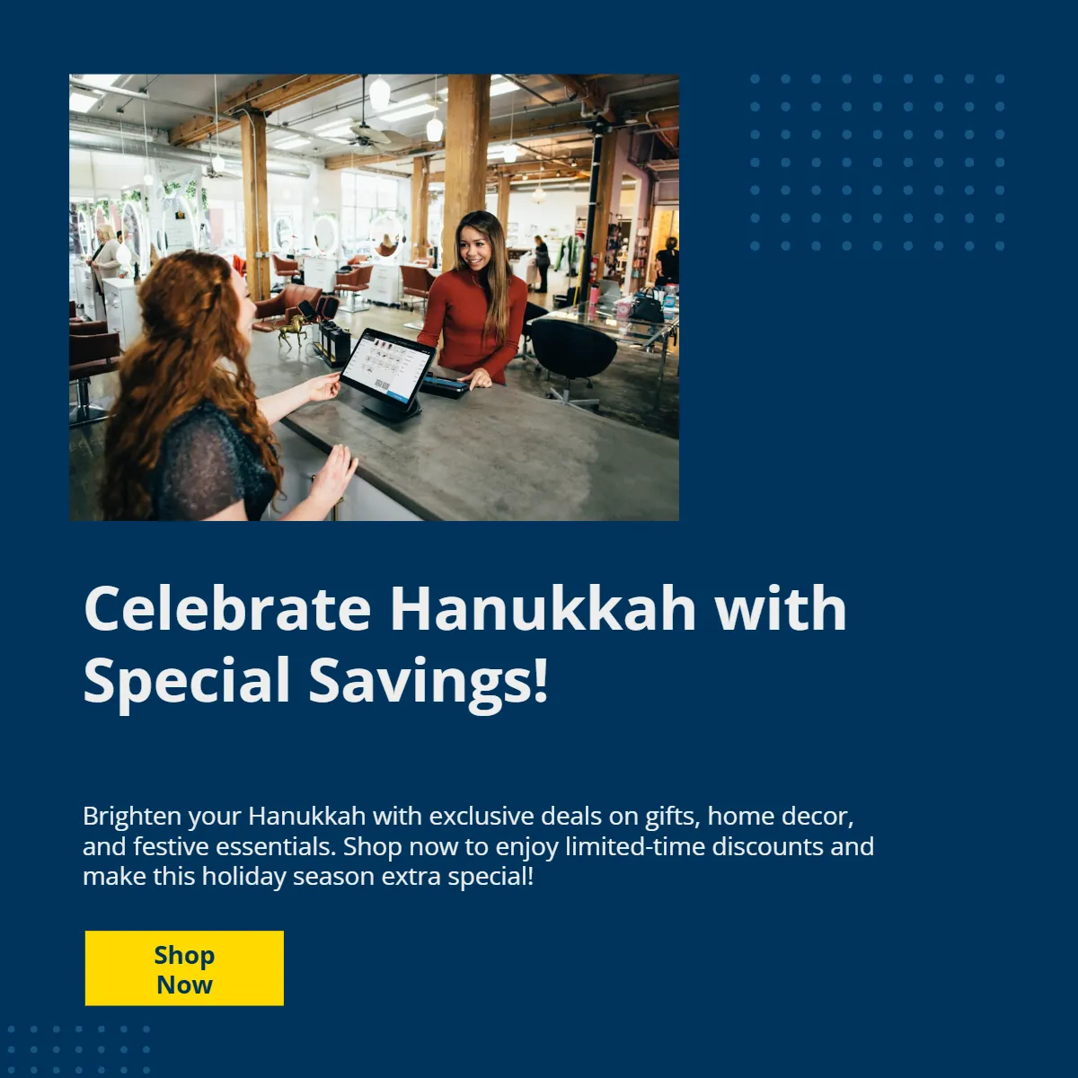 Free Hanukkah Sale Facebook Post Template to Edit Online