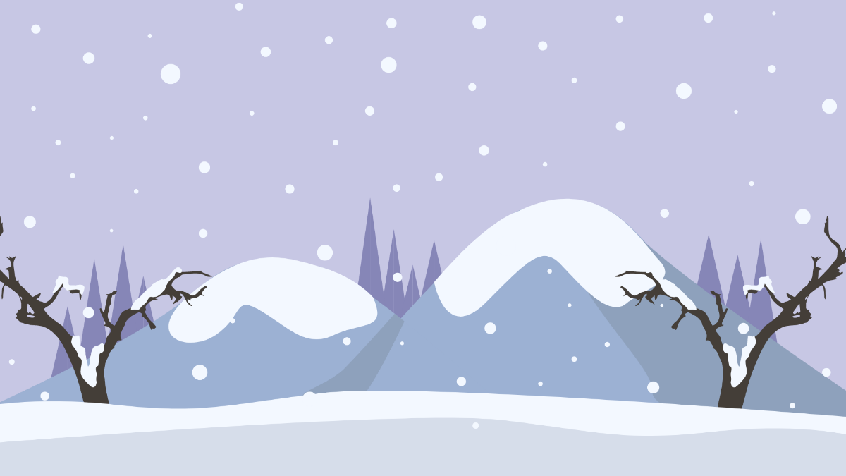 High Resolution Winter Background Template