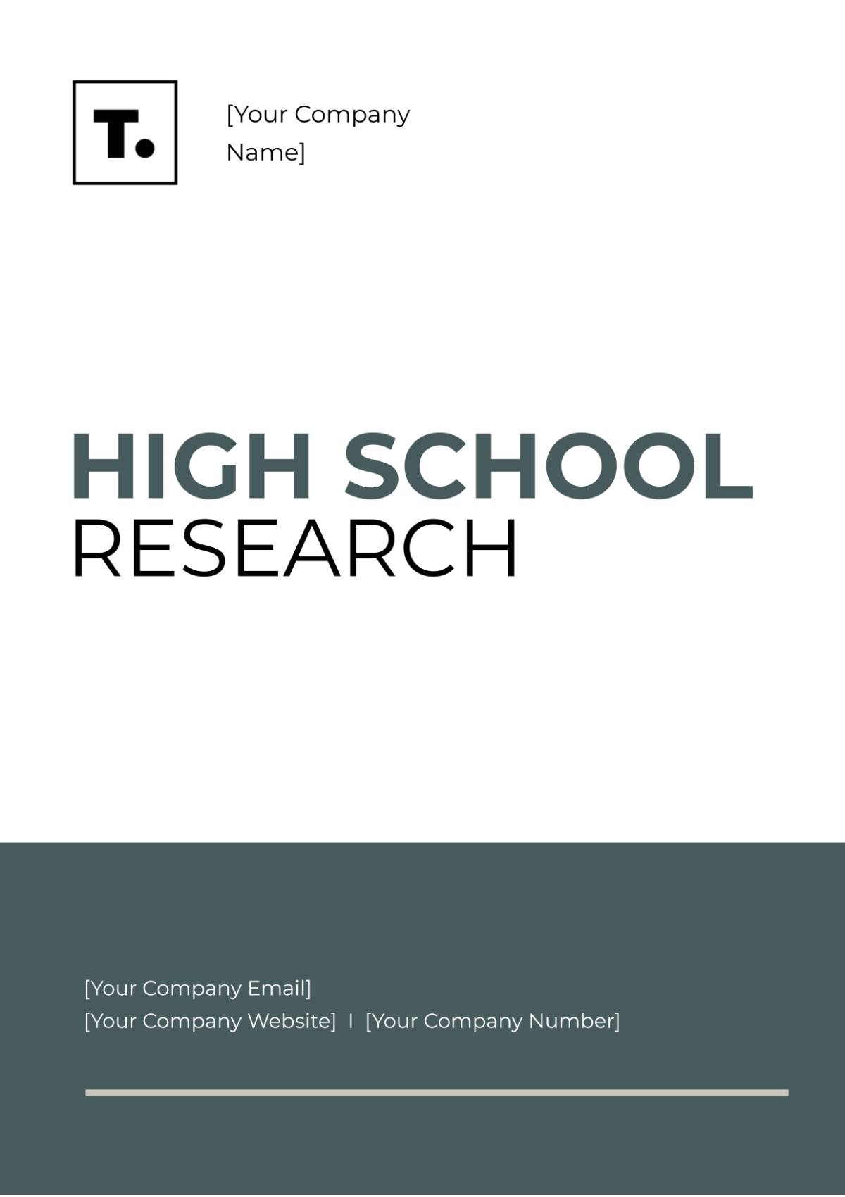 High School Research Template
