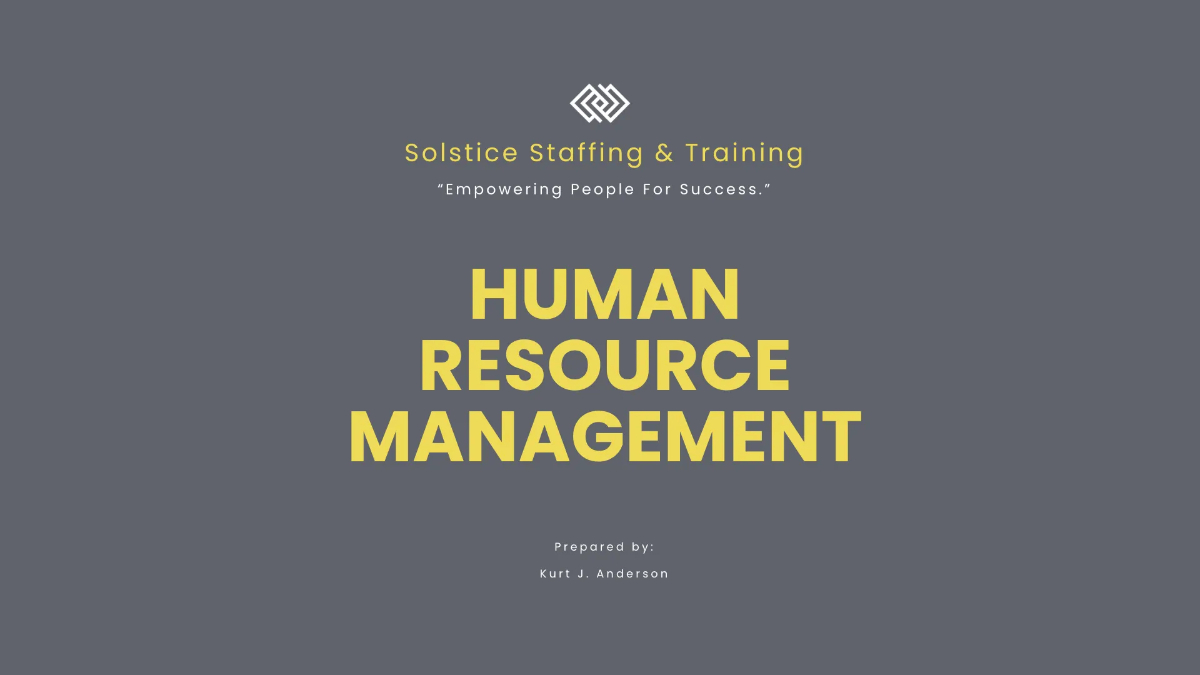 Free HR Management Presentation Template to Edit Online