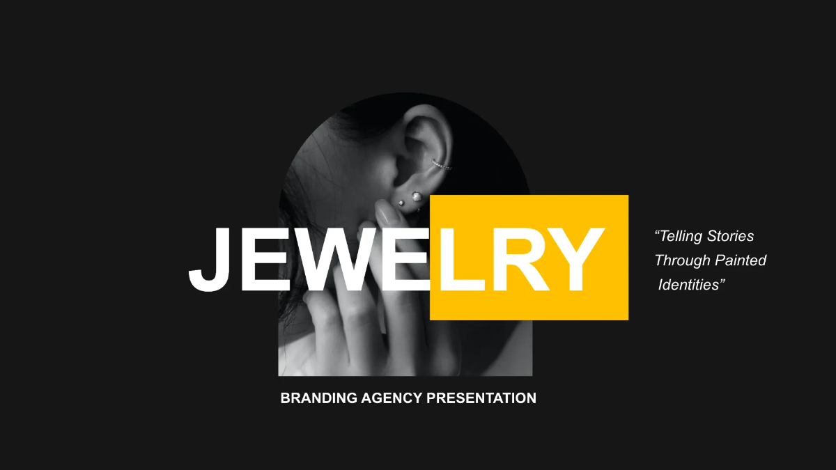 Free Jewelry Branding Agency Presentation Template to Edit Online