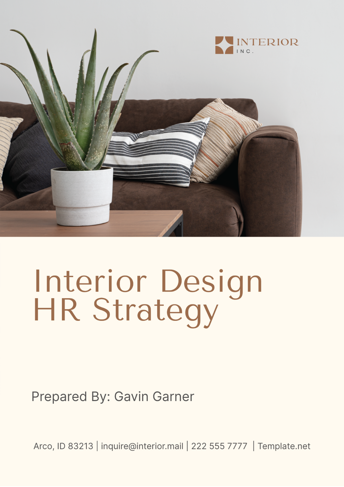 Free Interior Design HR Strategy Template to Edit Online