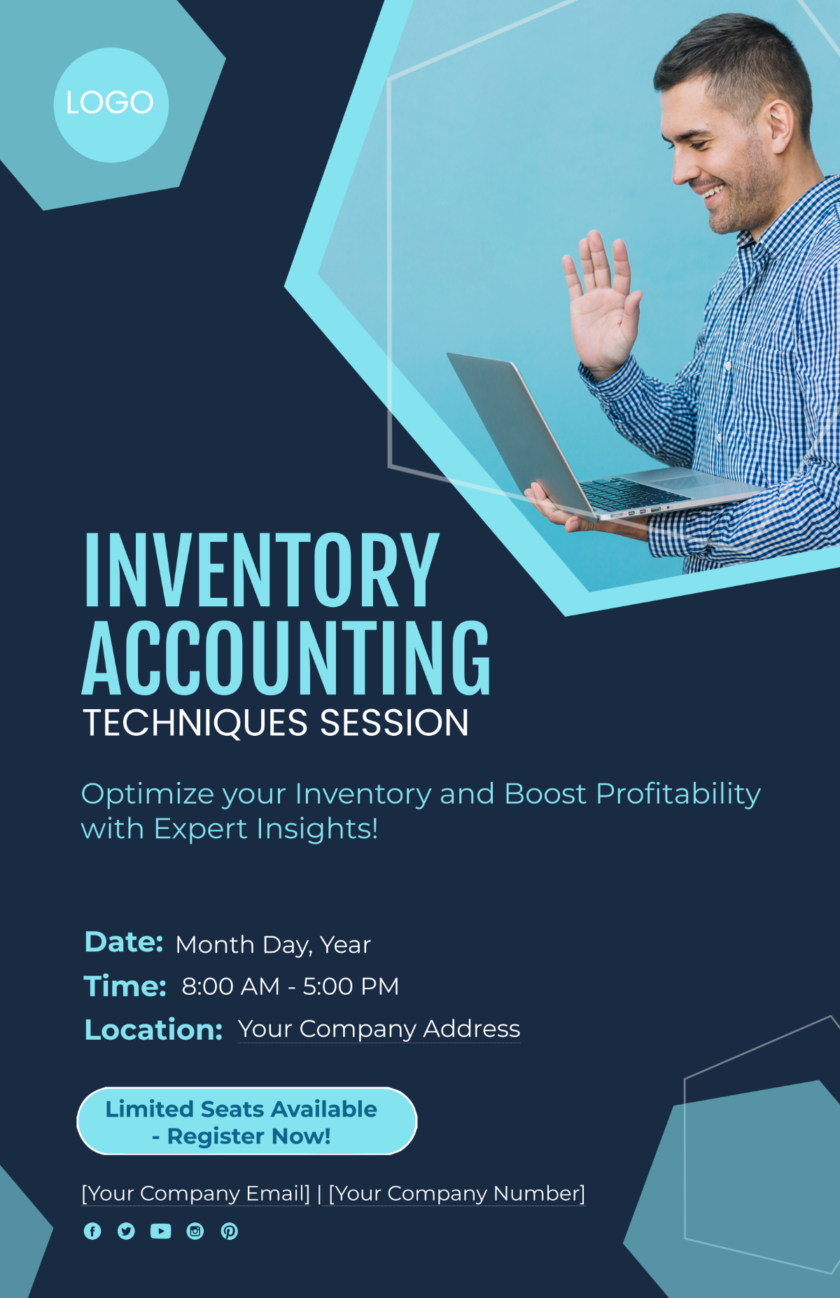 Free Inventory Accounting Techniques Session Poster Template to Edit Online