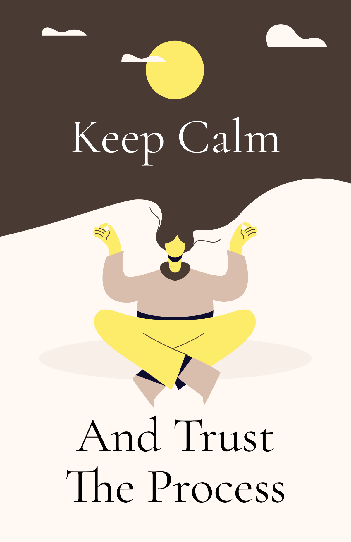 Free Keep Calm Motivational Poster Template to Edit Online