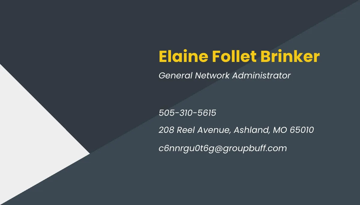 Free Network Administration Business Card Template to Edit Online