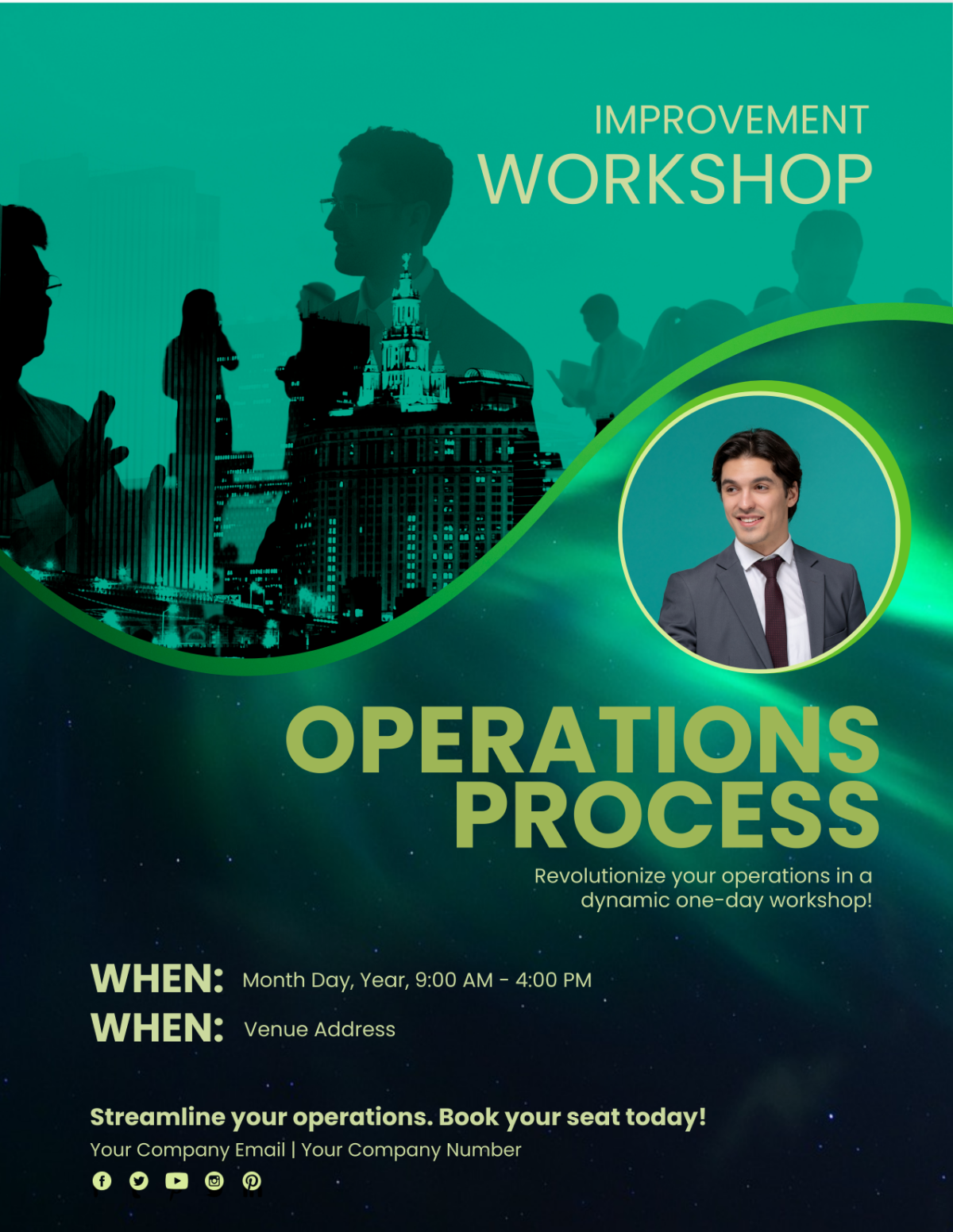 Free Operations Process Improvement Workshop Flyer Template to Edit Online