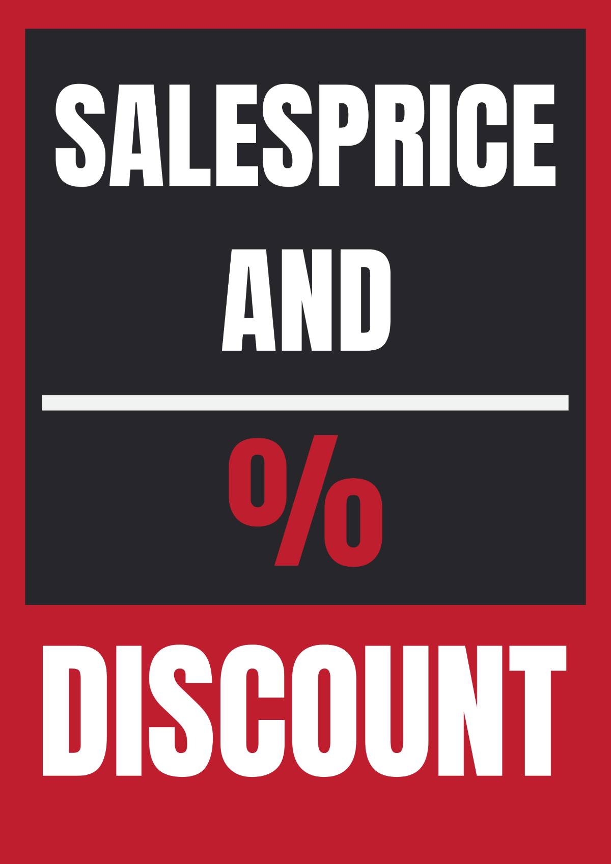 Free Sales Price and Discount Signage Template to Edit Online
