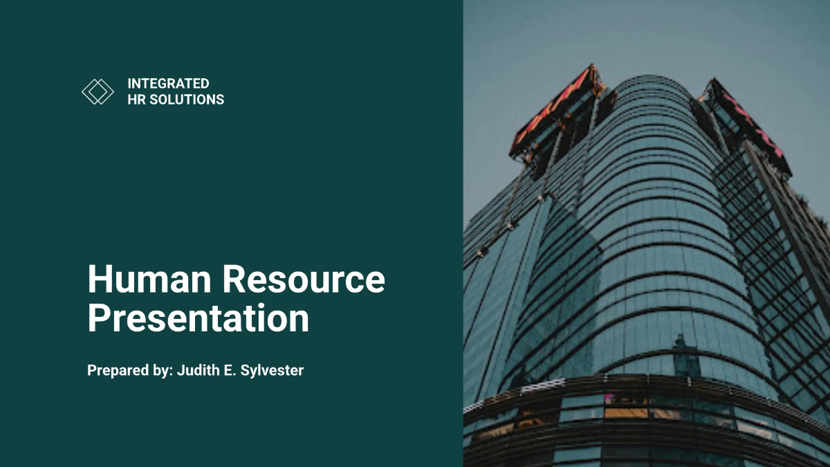 Free Sample HR Presentation Template to Edit Online