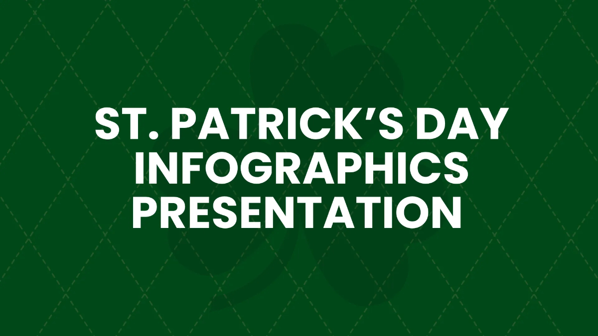 Free St. Patrick's Day Infographics Presentation Template to Edit Online