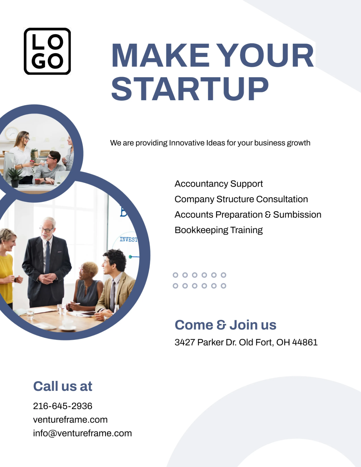 Free Basic Startup Leaflet Template to Edit Online