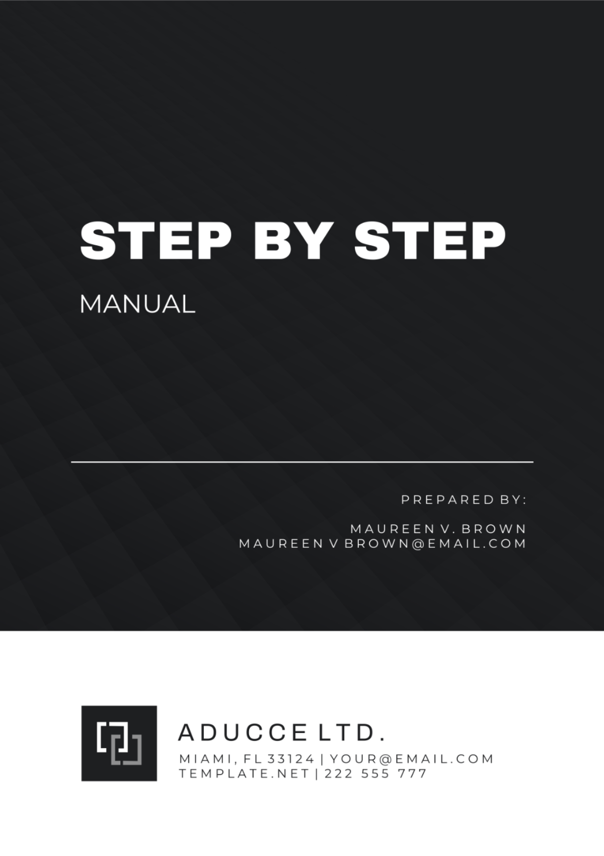 Step By Step Manual Template