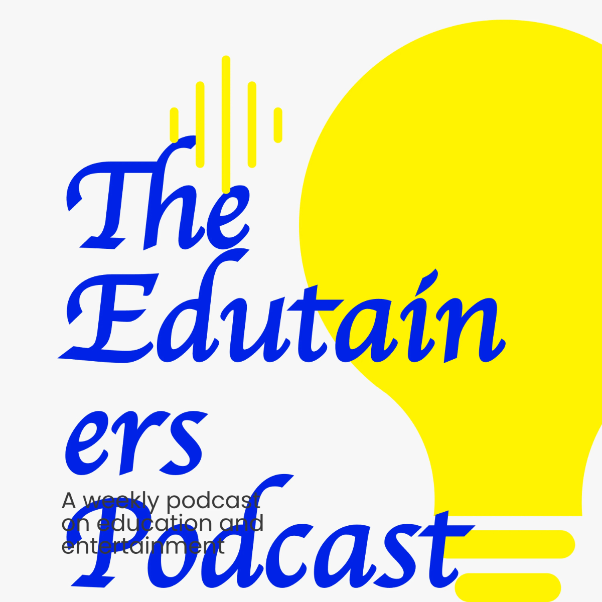 Free Typography Education Podcast Cover Template to Edit Online