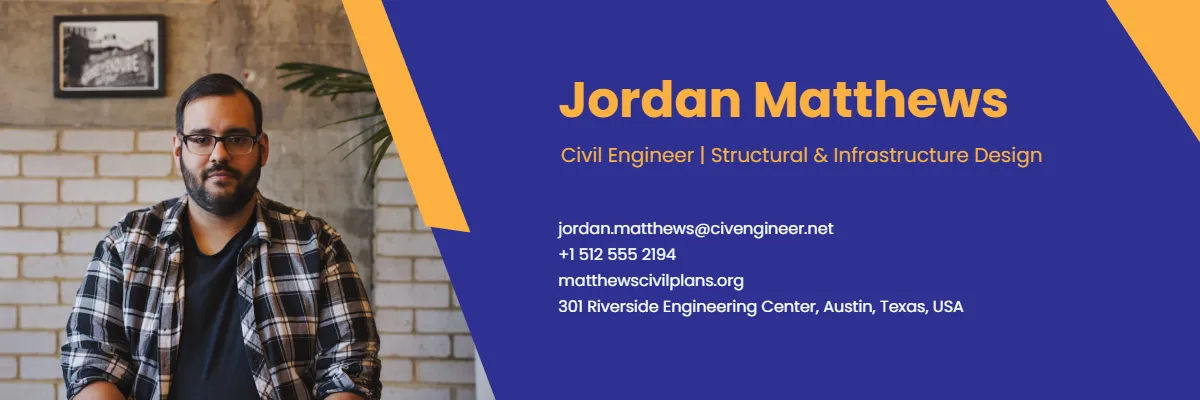 Civil Engineering Construction Email Signature Template
