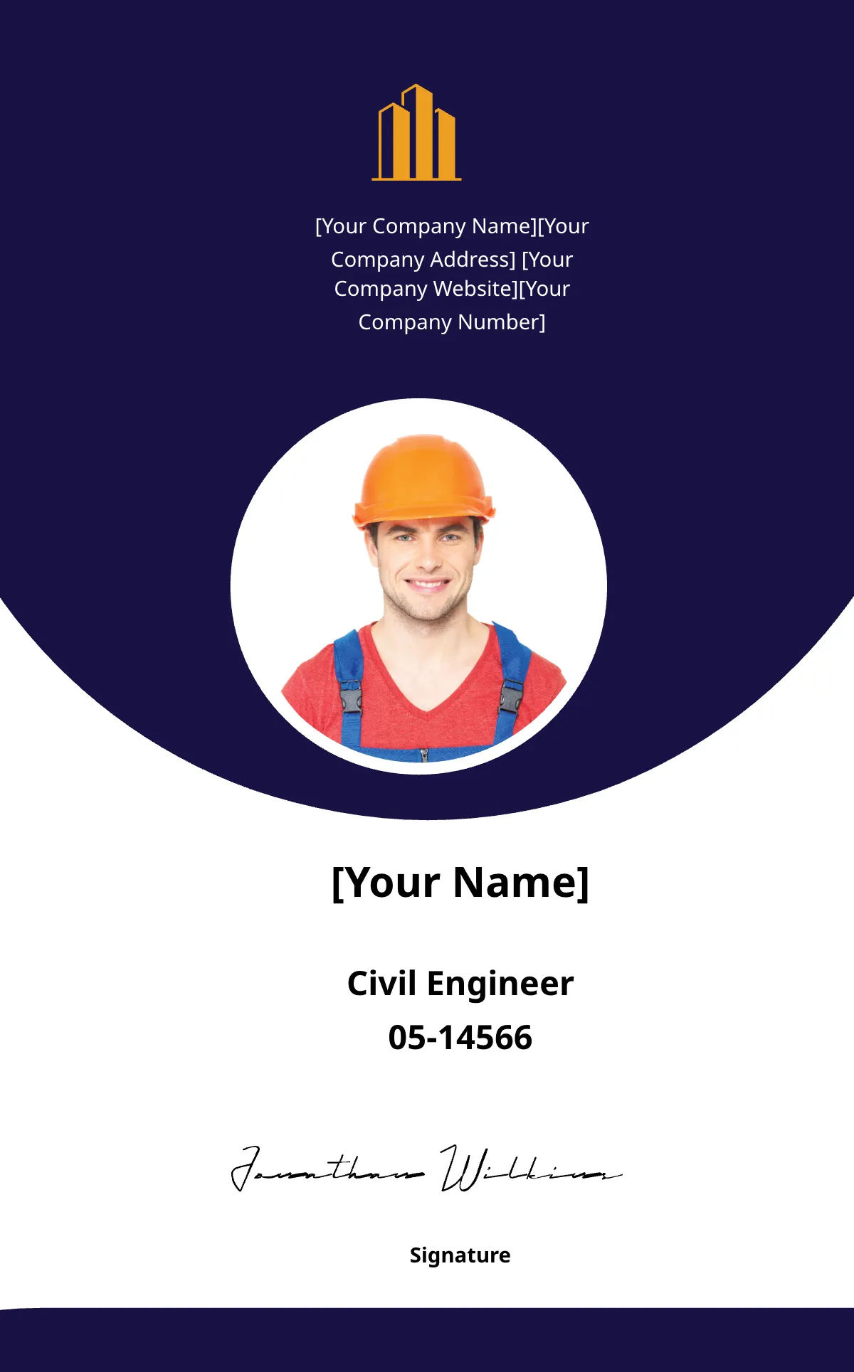 Civil Engineering Construction ID Template