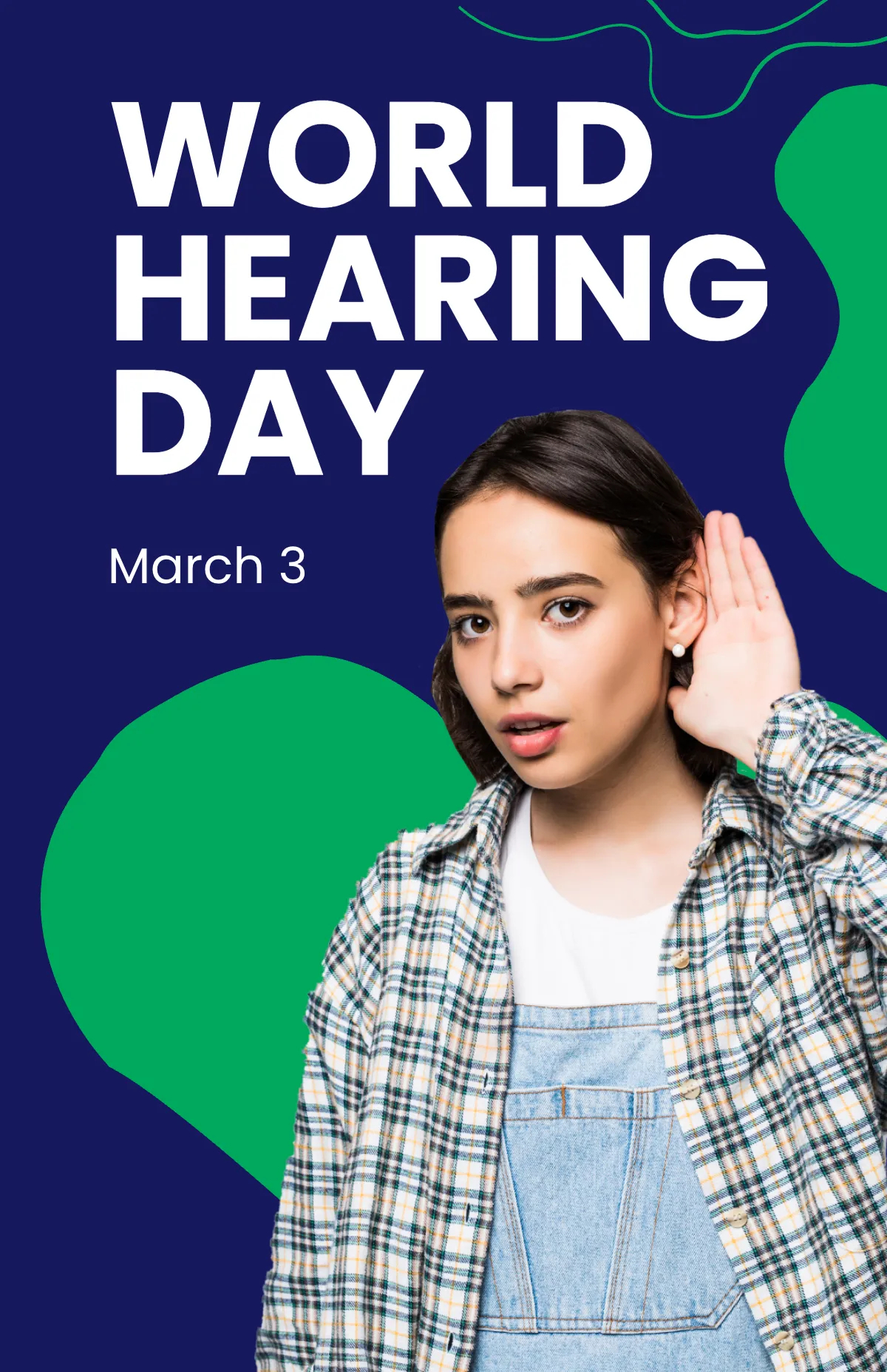 Free World Hearing Day Poster Template to Edit Online