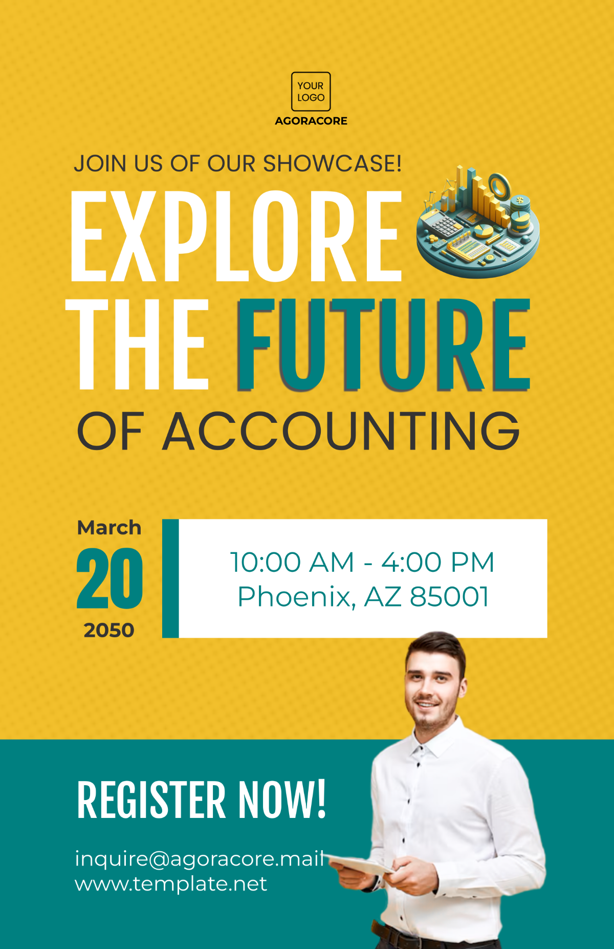 Free Accounting Technology Tools Showcase Poster Template to Edit Online