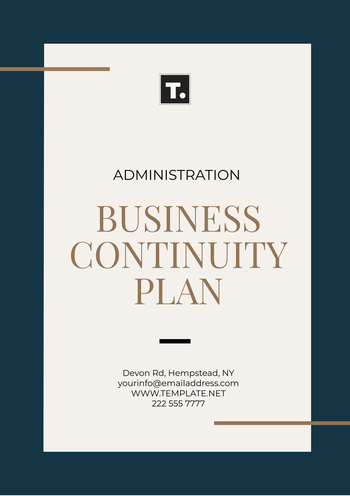 Free Administration Business Continuity Plan Template to Edit Online