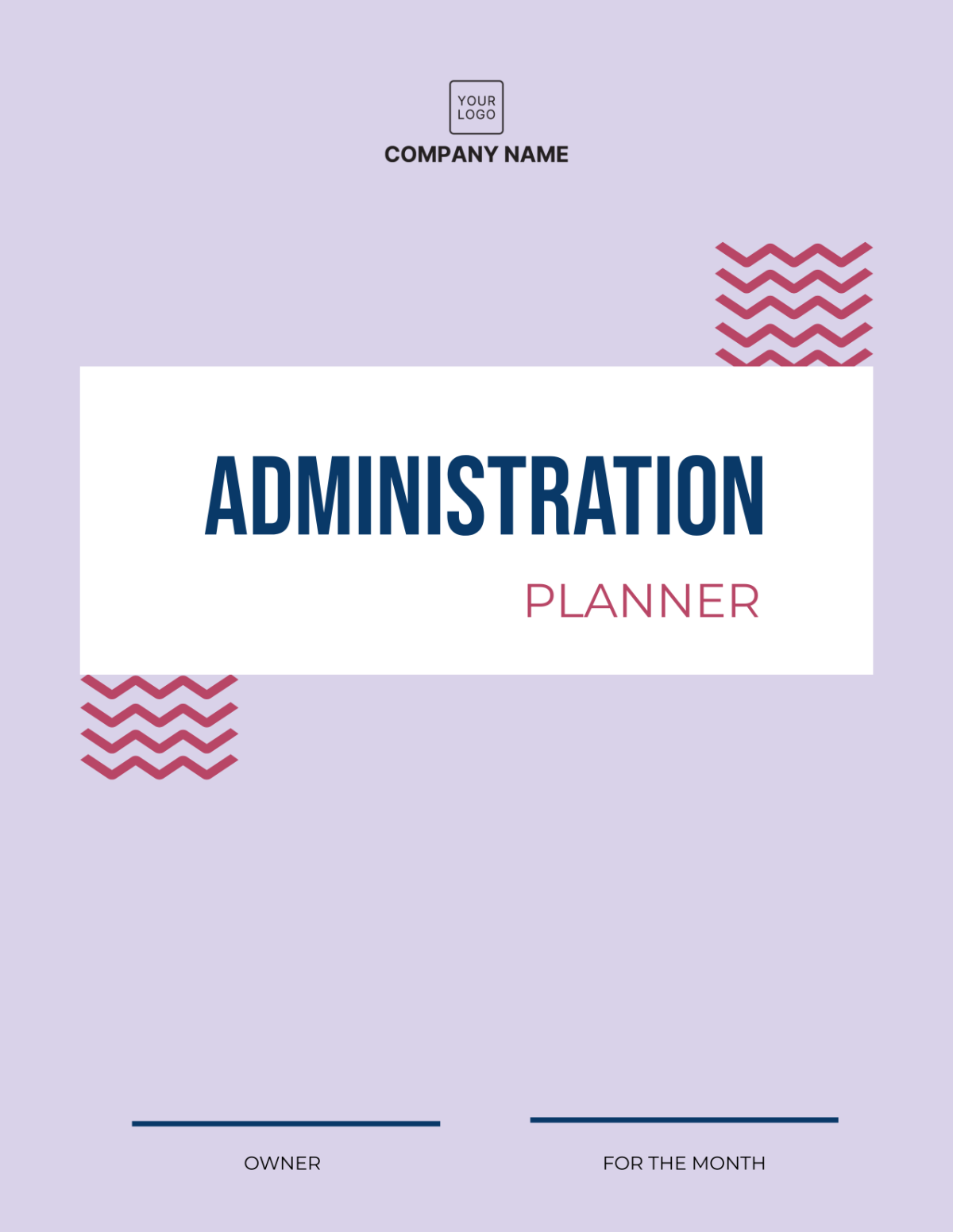 Free Administration Planner Template to Edit Online