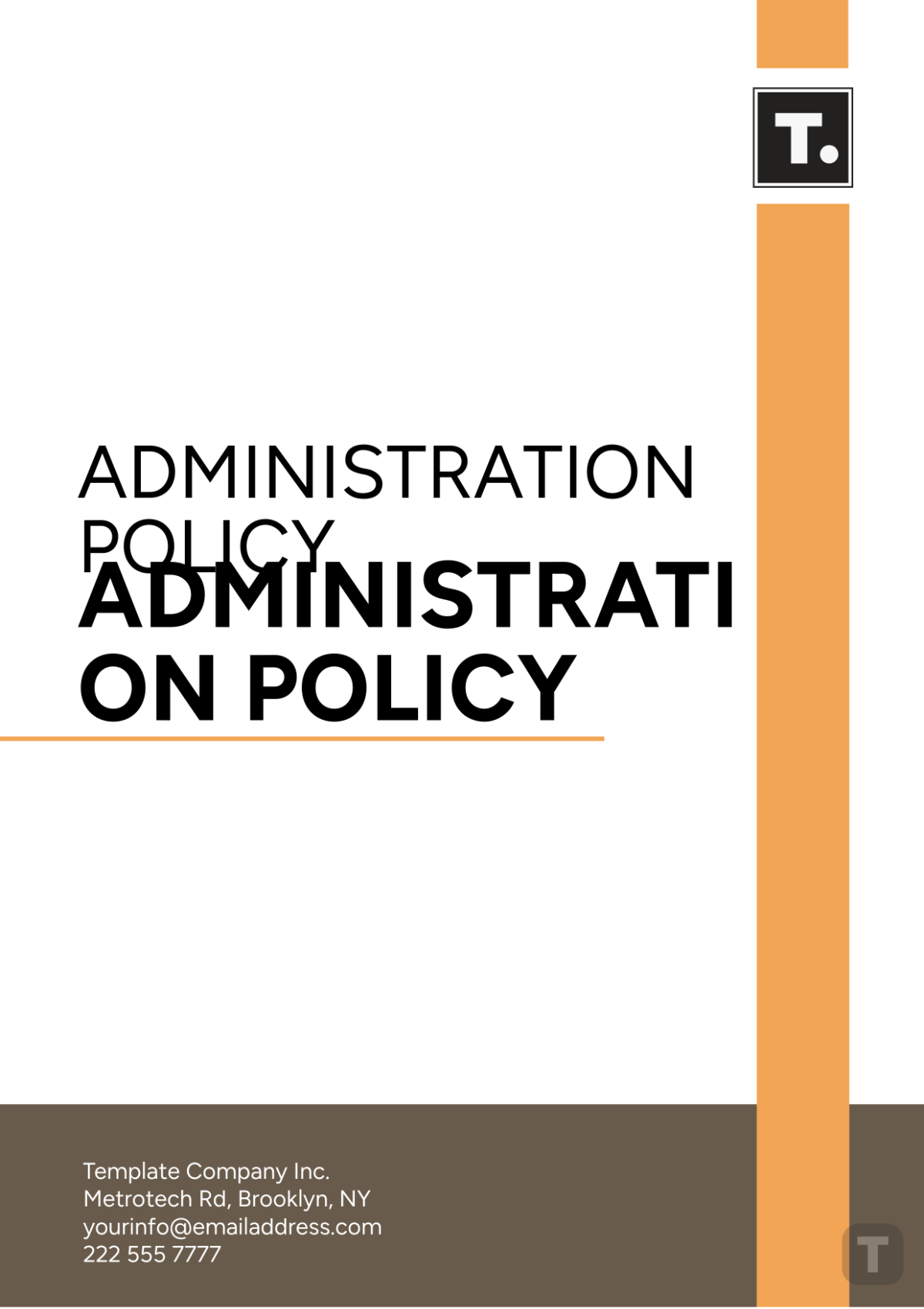 Free Administration Policy Template to Edit Online