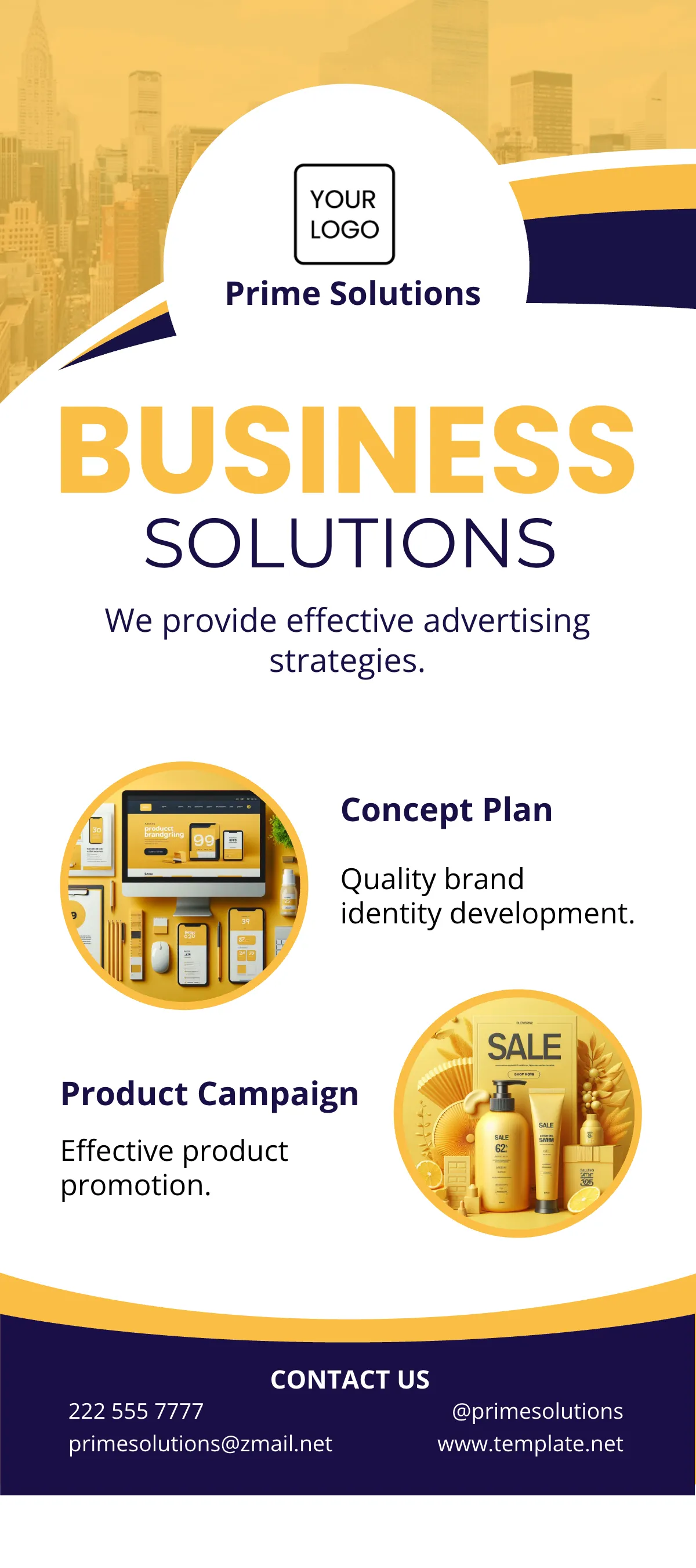 Free Advertising Promotion DL Card Template to Edit Online