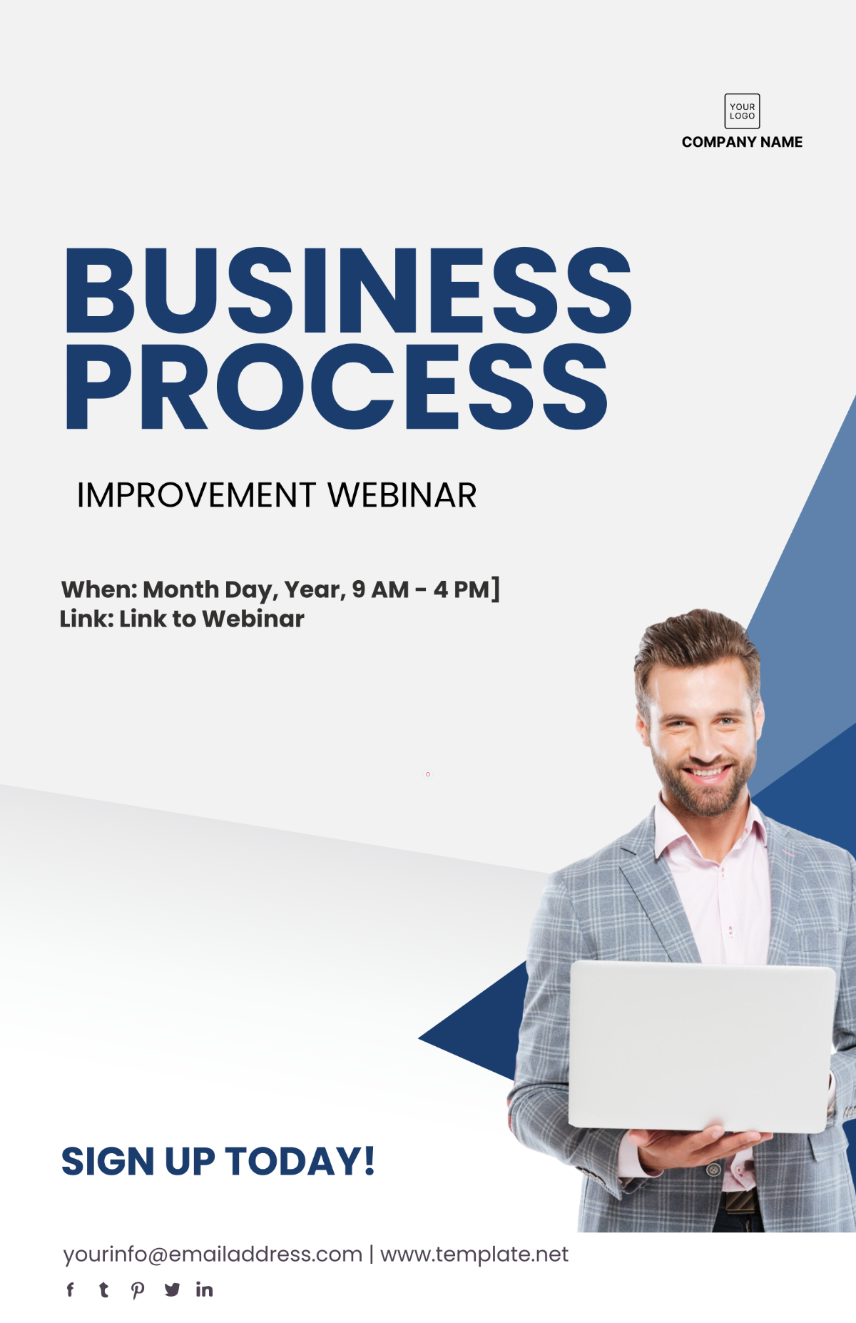 Free Business Process Improvement Webinar Poster to Edit Online