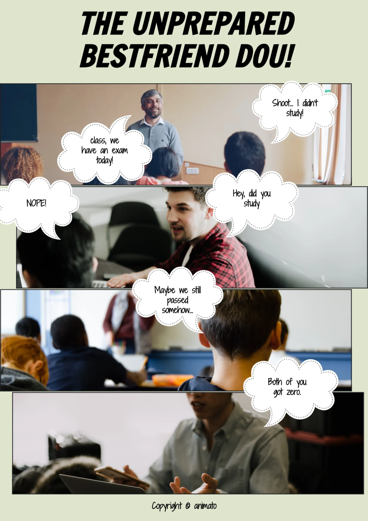 Comic Strip Template for Students