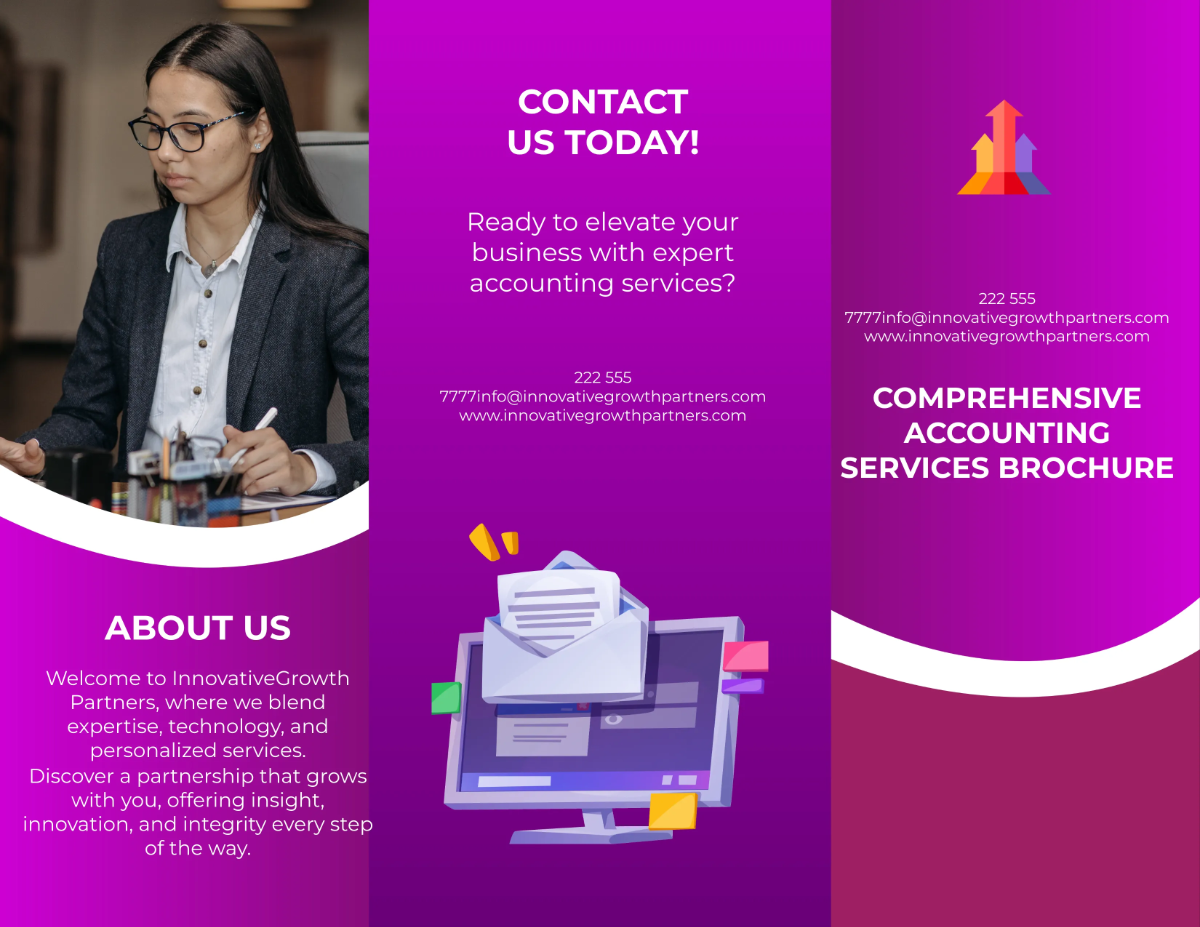 Free Comprehensive Accounting Services Brochure Template to Edit Online