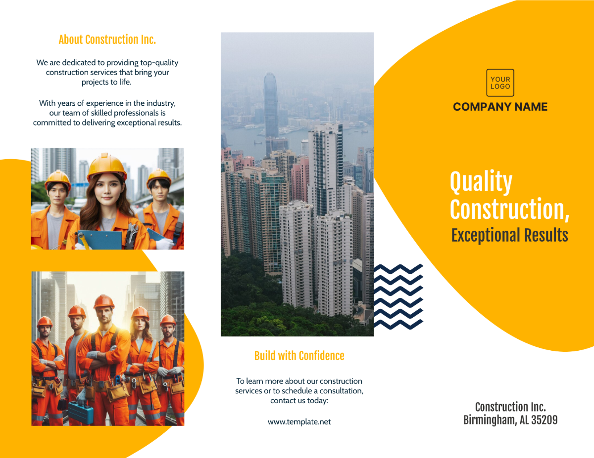 Construction Brochure Template