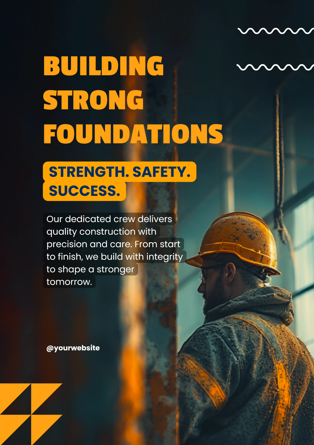 Construction Crew Poster Template