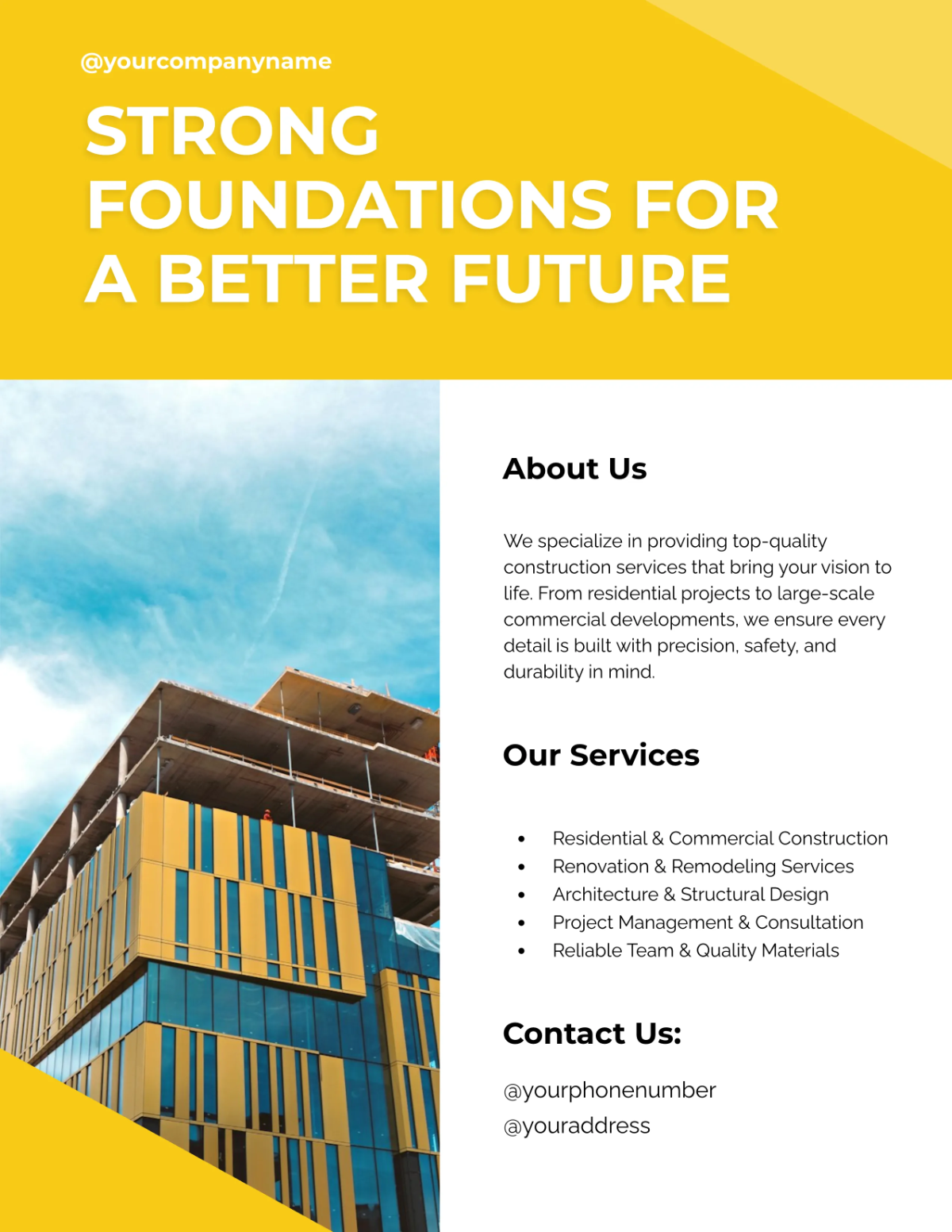 Construction Flyer Template