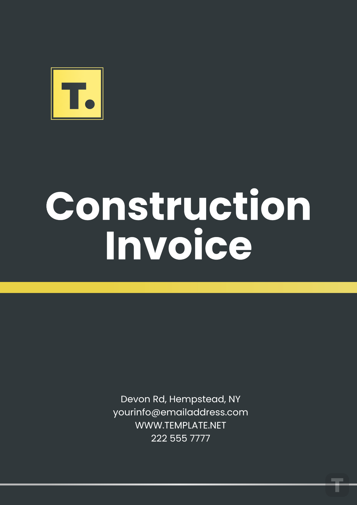 Construction Invoice Template