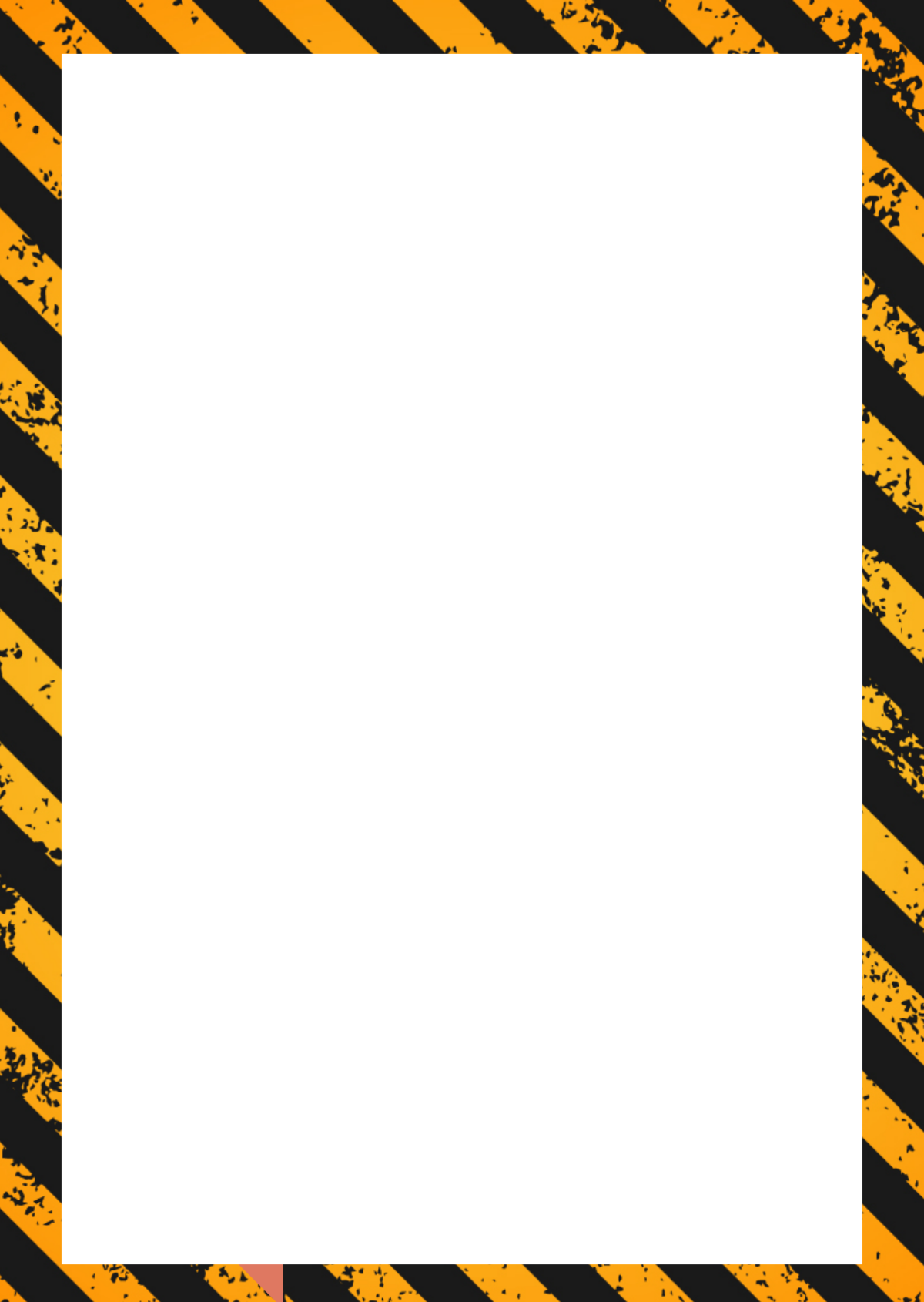 Construction Page Border Template