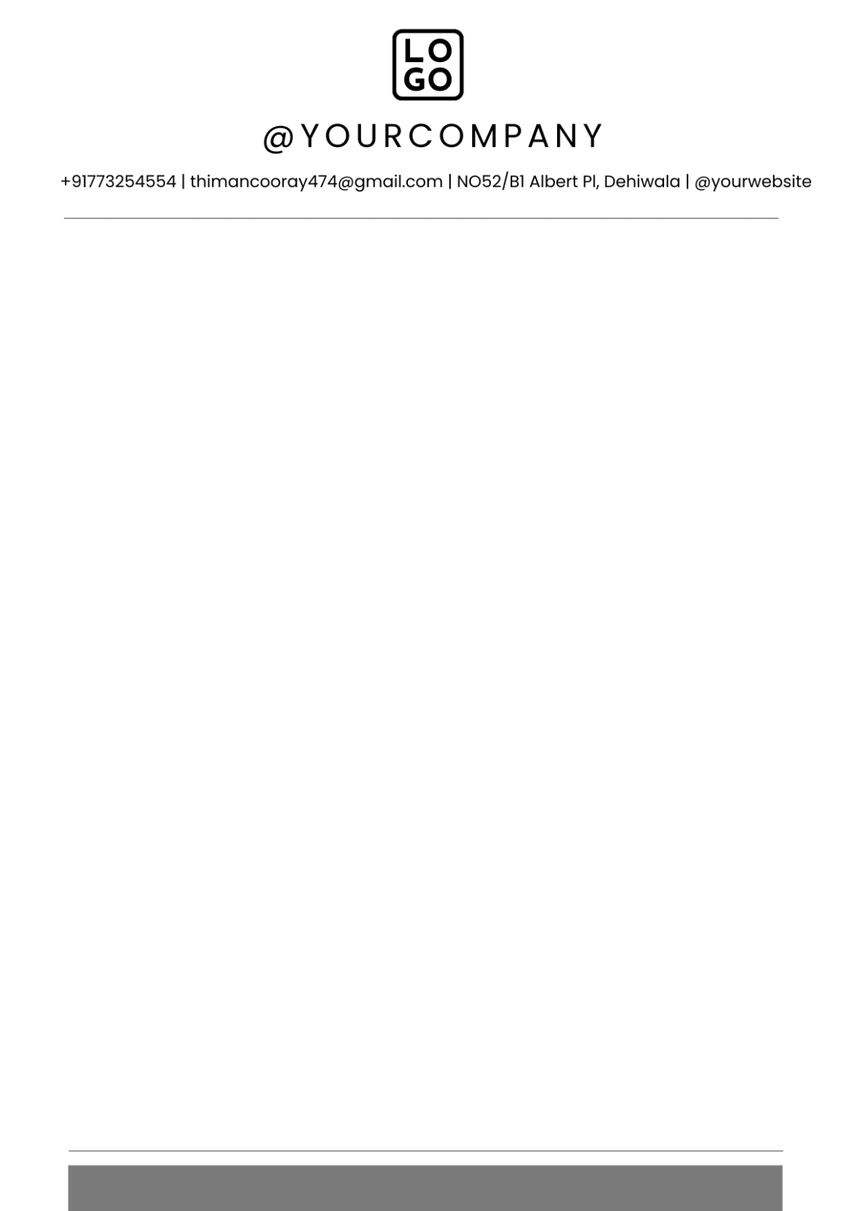 Free Corporate Letterhead Template