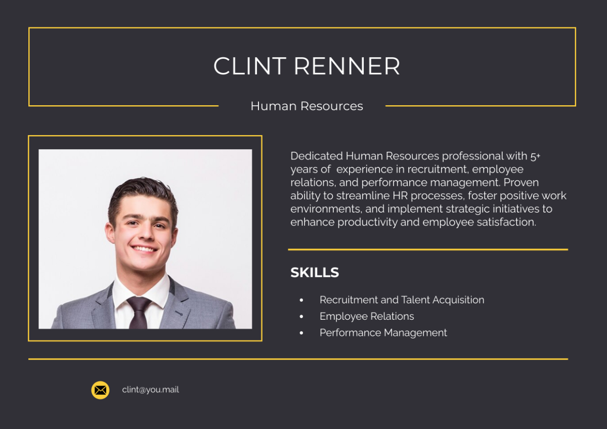 Free CV HR Half Cover Page Template to Edit Online