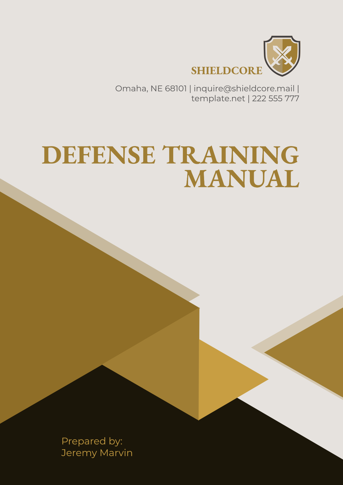 Free Defense Training Manual Template to Edit Online