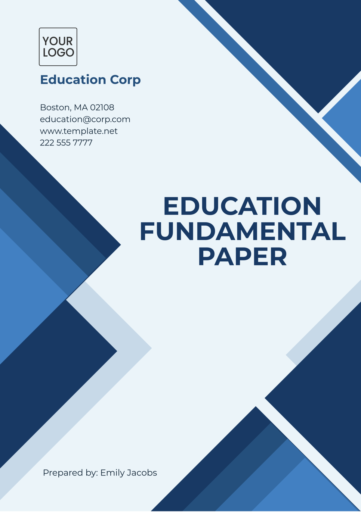 Free Education Fundamental Paper Template to Edit Online