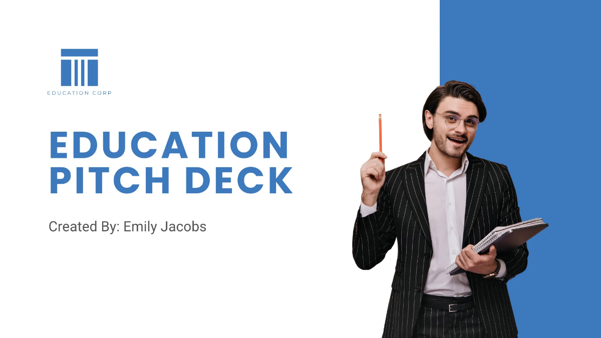 Free Education Pitchdeck Template to Edit Online