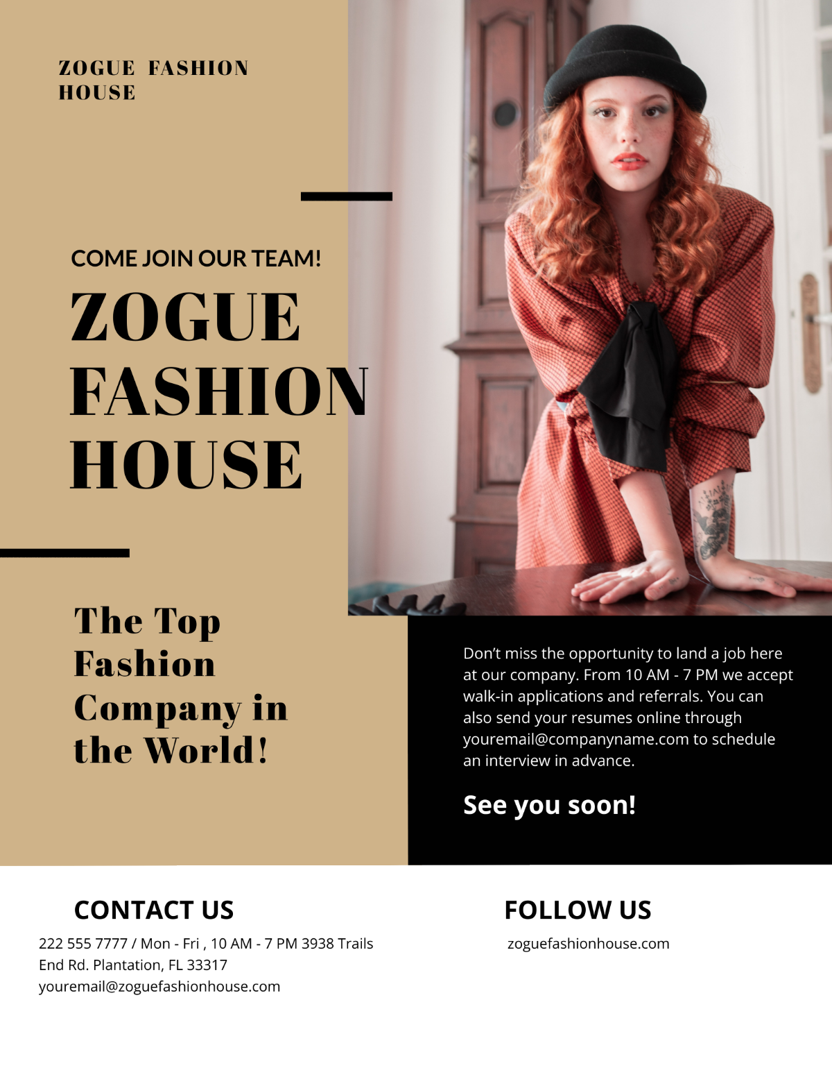 Free Elegant HR Flyer Template to Edit Online