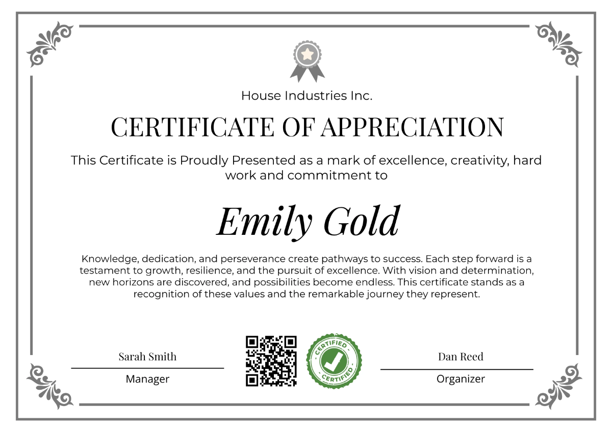 Free Employee Performance Certificate Template