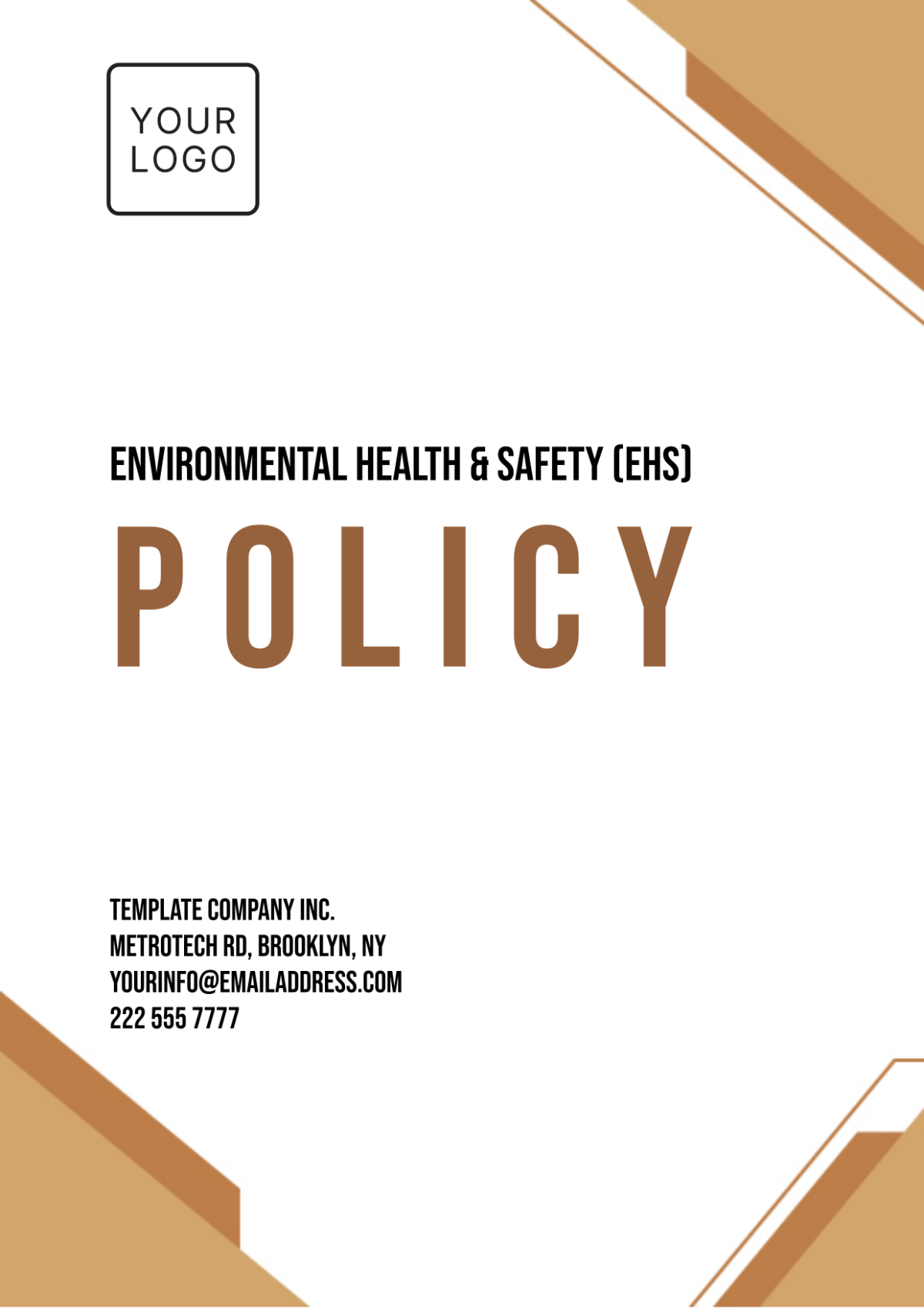 Free Environmental Health %26 Safety %28EHS%29 Policy Template to Edit Online