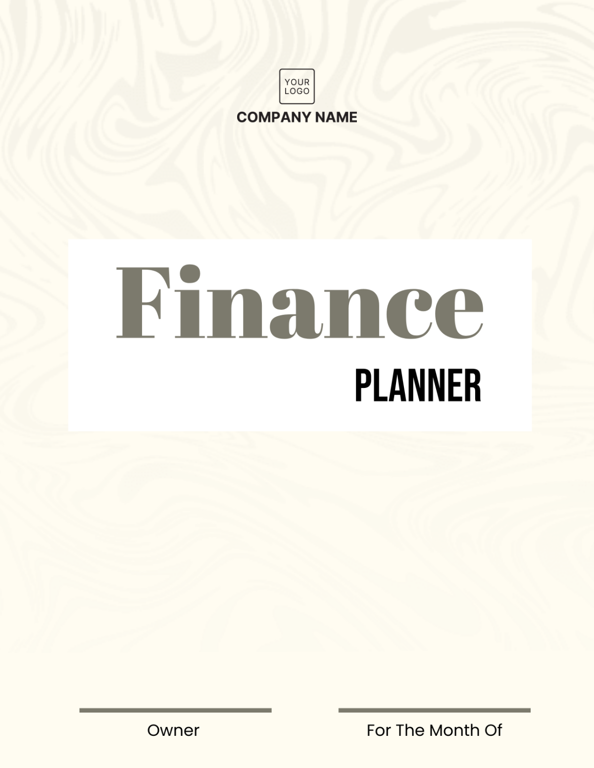 Free Finance Planner Template to Edit Online