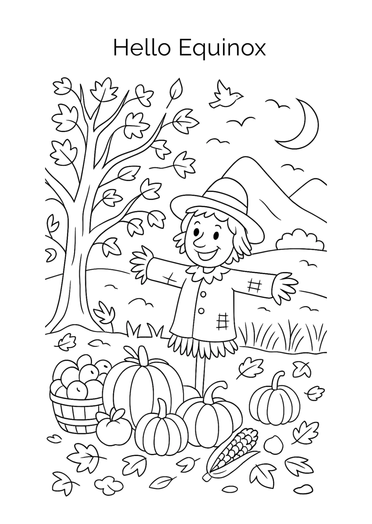 First Day of Autumn Equinox Template