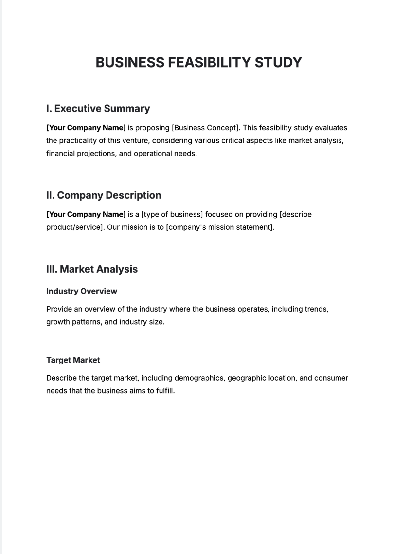 Free AI Business Feasibility Study Generator, Business Feasibility Study Maker Tool